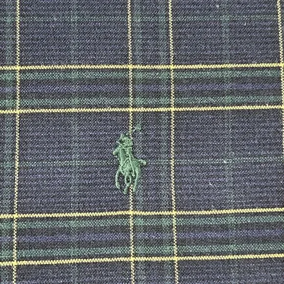 Ralph Lauren Shirt Mens Large Blue Yellow Plaid Button Up Long Sleeve Casual - Picture 4 of 10